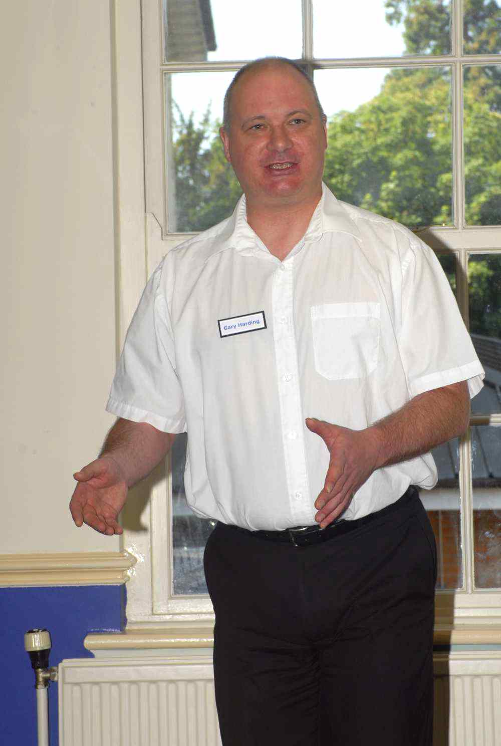 Gary Harding facilitating the group